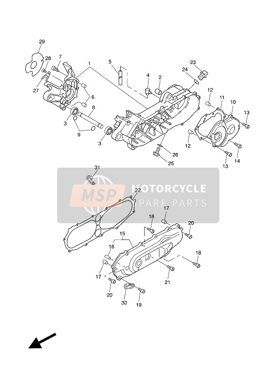 Yamaha EW50 2004 Carter pour un 2004 Yamaha EW50